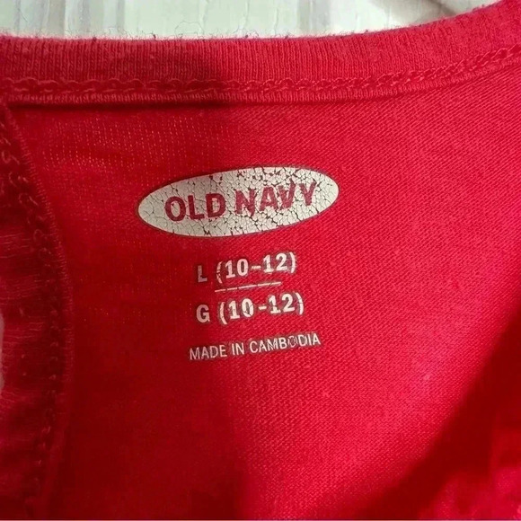 Old Navy Tunic Shirt Flowy Bell  Sleeves Pinkish Red Size Large (10-12) - Picture 7 of 16